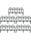 Set 10 garduri decorative pentru gradina 60x32cm, NEGRU
