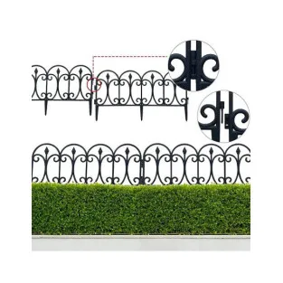 Set 10 garduri decorative pentru gradina 60x32cm, NEGRU 2