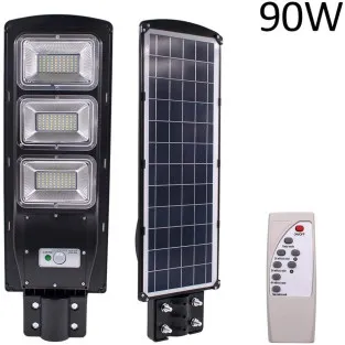 Lampa solara stradala 90W, 120 LED, senzor de