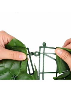 Gard artificial verde cu frunze, 300x100cm 2