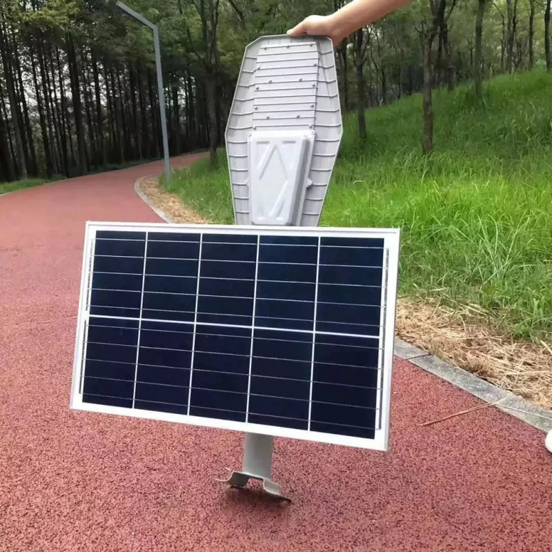 Lampă solară stradală LED 1200W Jortan, panou fotovoltaic orientabil, acumulator lithium, telecomandă