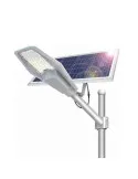 Lampă solară stradală LED 1200W Jortan, panou fotovoltaic orientabil, acumulator lithium, telecomandă