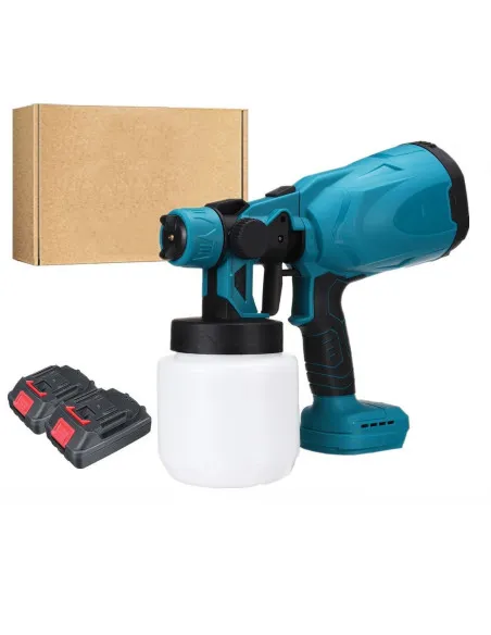Pistol de Vopsit cu Acumulator Dasgut 24V, 2 Acumulatori, Rezervor 800 ml, Debit 650 ml/min