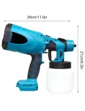 Pistol de Vopsit cu Acumulator Dasgut 24V, 2 Acumulatori, Rezervor 800 ml, Debit 650 ml/min