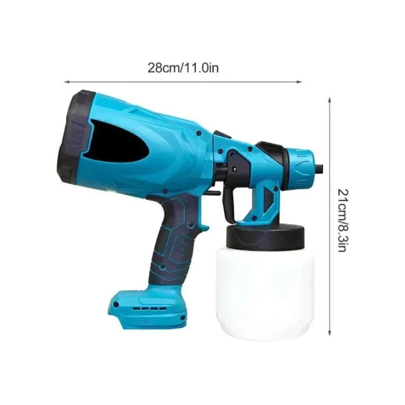 Pistol de Vopsit cu Acumulator Dasgut 24V, 2 Acumulatori, Rezervor 800 ml, Debit 650 ml/min