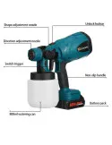 Pistol de Vopsit cu Acumulator Dasgut 24V, 2 Acumulatori, Rezervor 800 ml, Debit 650 ml/min