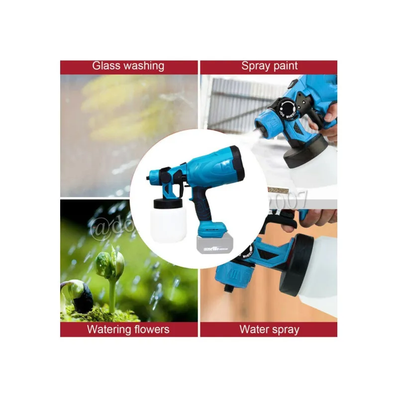 Pistol de Vopsit cu Acumulator Dasgut 24V, 2 Acumulatori, Rezervor 800 ml, Debit 650 ml/min