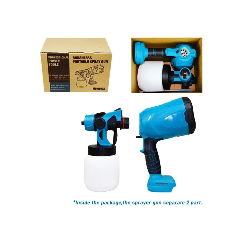 Pistol de Vopsit cu Acumulator Dasgut 24V, 2 Acumulatori, Rezervor 800 ml, Debit 650 ml/min