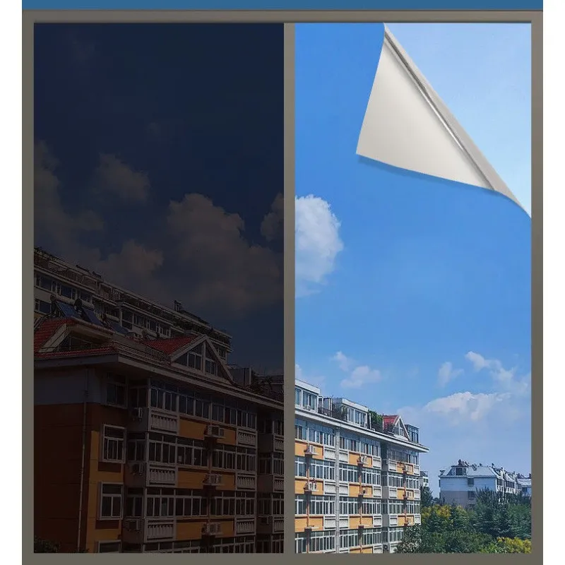 Folie protectie solara pentru geamuri interioare, cu efect de oglinda, UV, 60x300cm