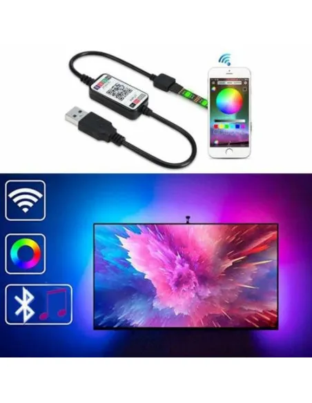 Banda Led decorativa pentru TV de 2m,cu usb