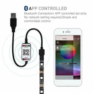 Banda Led decorativa pentru TV de 2m,cu usb 2