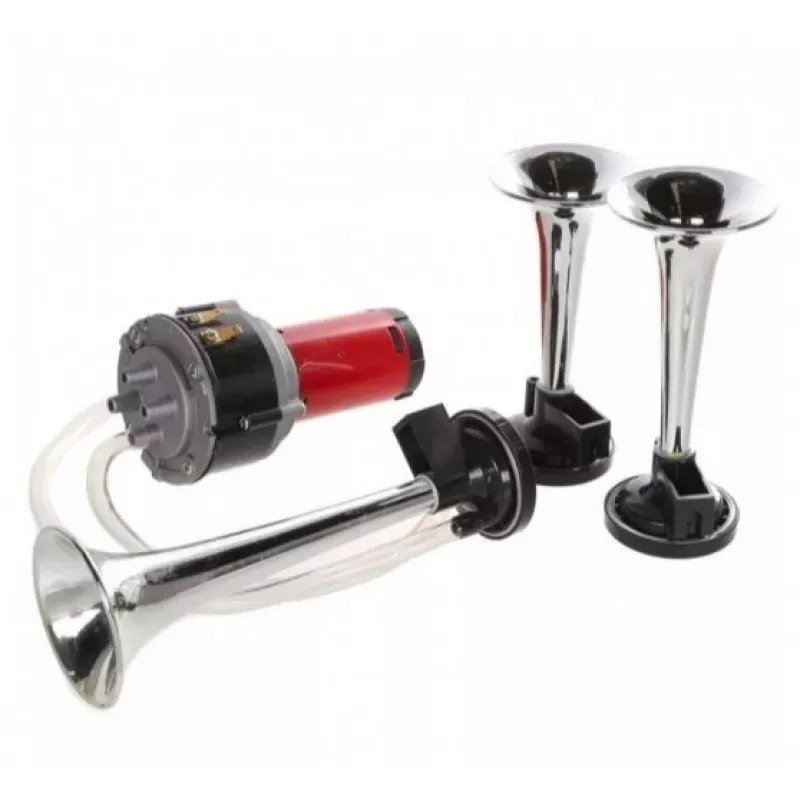 Claxon 12V cu 3 goarne si compresor
