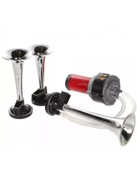 Claxon 12V cu 3 goarne si compresor