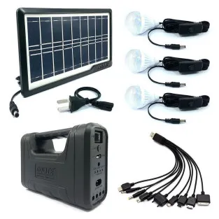 Cumpara Kit lanterna cu panou solar, 3 becuri
