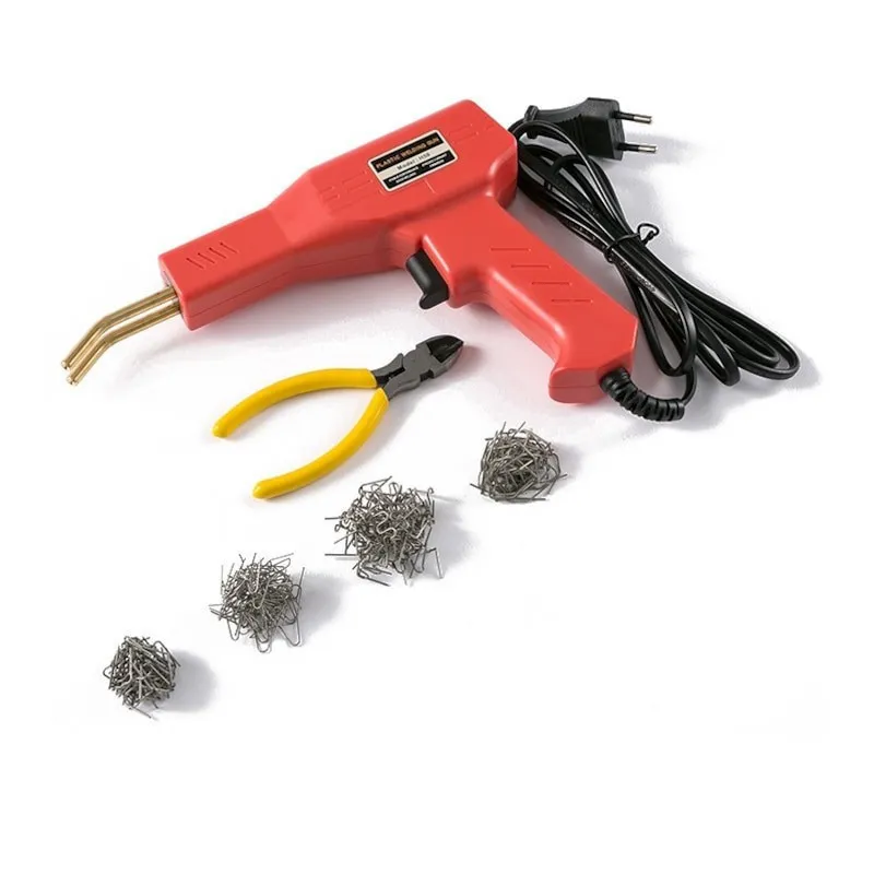 Pistol de lipit si sudat plastic , 50w + 200 sarmulite ondulate + Cutie transport CADOU