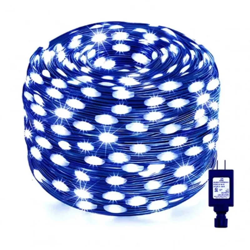 Instalatie tip banda cu led turnat, 100m cu 800 led-uri, interior/exterior, 8 jocuri de lumini, sir, IP44