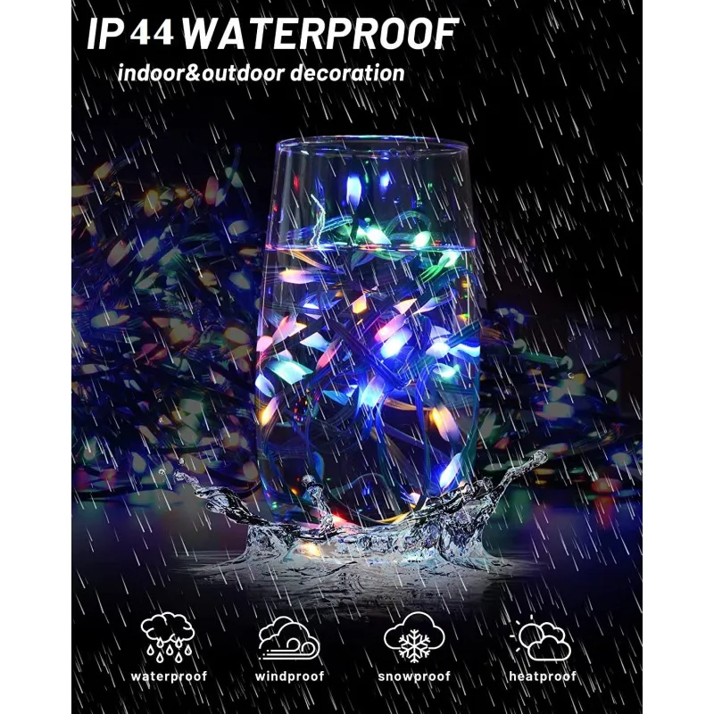 Instalatie tip banda cu led turnat, 100m cu 800 led-uri, interior/exterior, 8 jocuri de lumini, sir, IP44