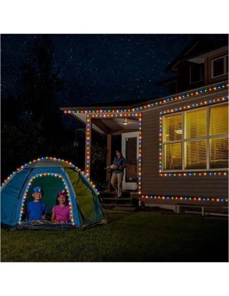Instalatie tip banda cu led turnat, 100m cu 800 led-uri, interior/exterior, 8 jocuri de lumini, sir, IP44