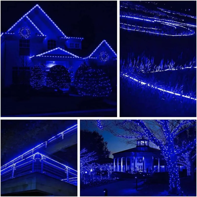 Instalatie tip banda cu led turnat, 100m cu 800 led-uri, interior/exterior, 8 jocuri de lumini, sir, IP44