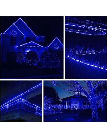 Instalatie tip banda cu led turnat, 100m cu 800 led-uri, interior/exterior, 8 jocuri de lumini, sir, IP44
