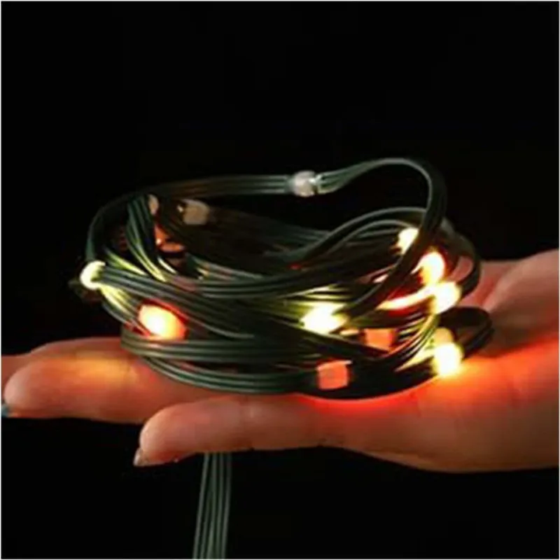 Instalatie tip banda cu led turnat, 100m cu 800 led-uri, interior/exterior, 8 jocuri de lumini, sir, IP44