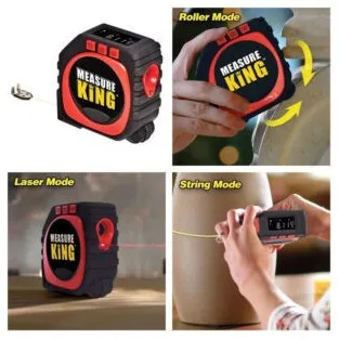 Ruleta Measure King, 3 modalitati de masurare, snur, rola si laser, afisaj LED 2