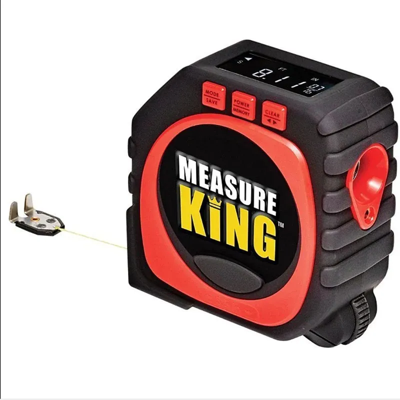 Ruleta Measure King, 3 modalitati de masurare, snur, rola si laser, afisaj LED