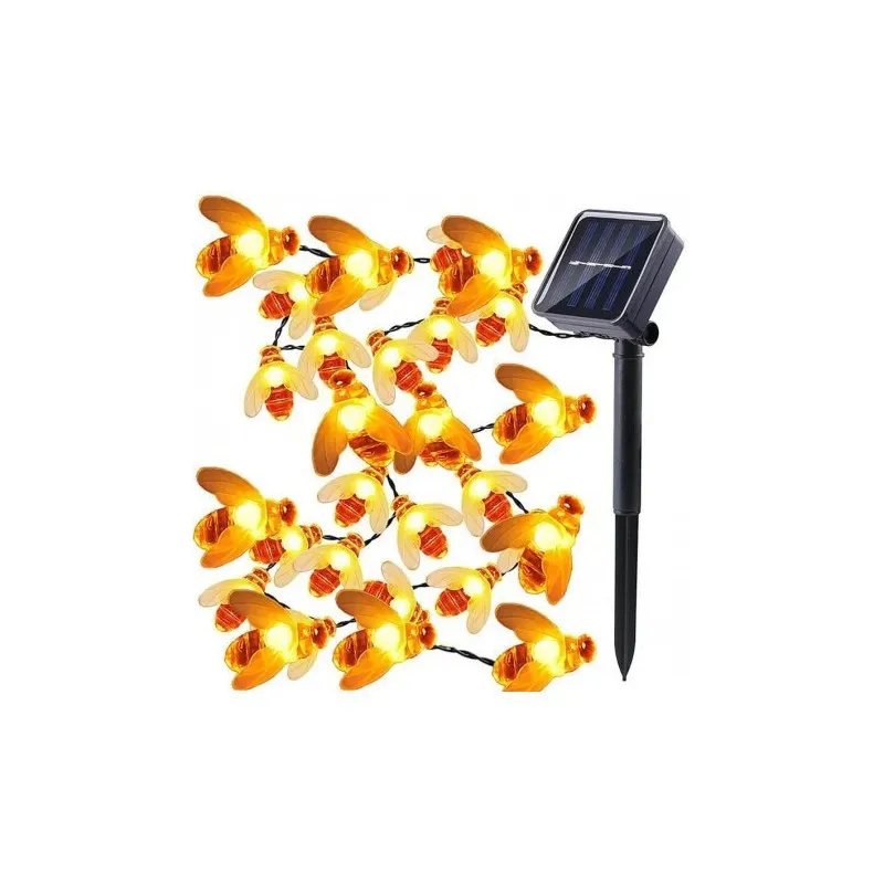Set 2 x Instalație Solară Decorativă cu Albinuțe, 50 LED-uri, 6.5 m, 8 Moduri