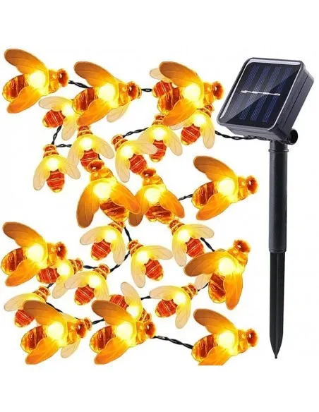 Set 2 x Instalație Solară Decorativă cu Albinuțe, 50 LED-uri, 6.5 m, 8 Moduri