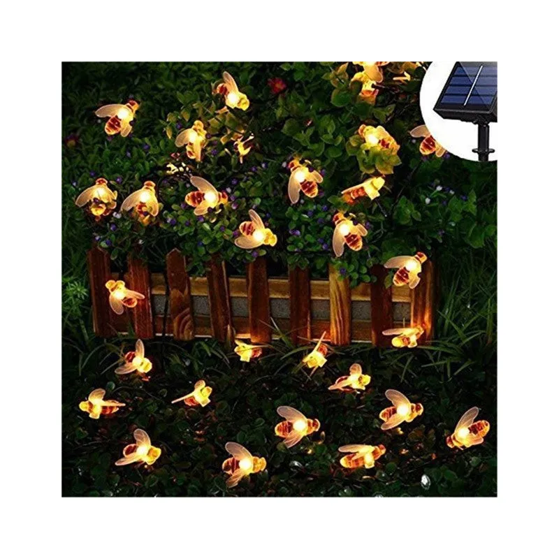 Set 2 x Instalație Solară Decorativă cu Albinuțe, 50 LED-uri, 6.5 m, 8 Moduri
