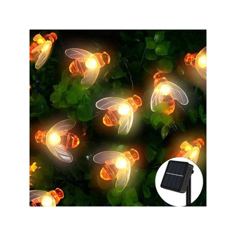 Set 2 x Instalație Solară Decorativă cu Albinuțe, 50 LED-uri, 6.5 m, 8 Moduri