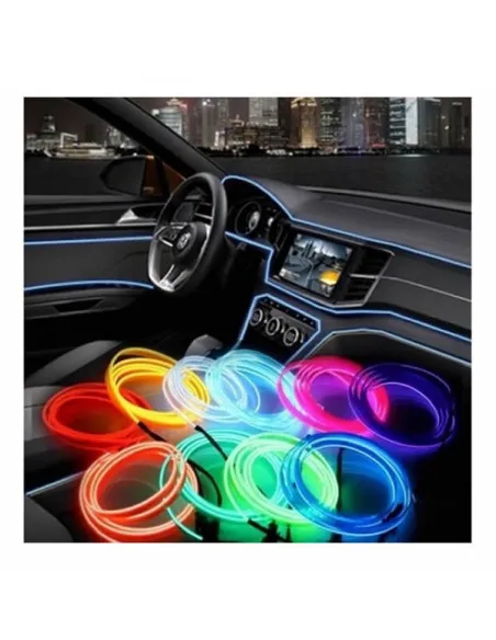 Banda decorativa auto LED 3 metri, pentru interior