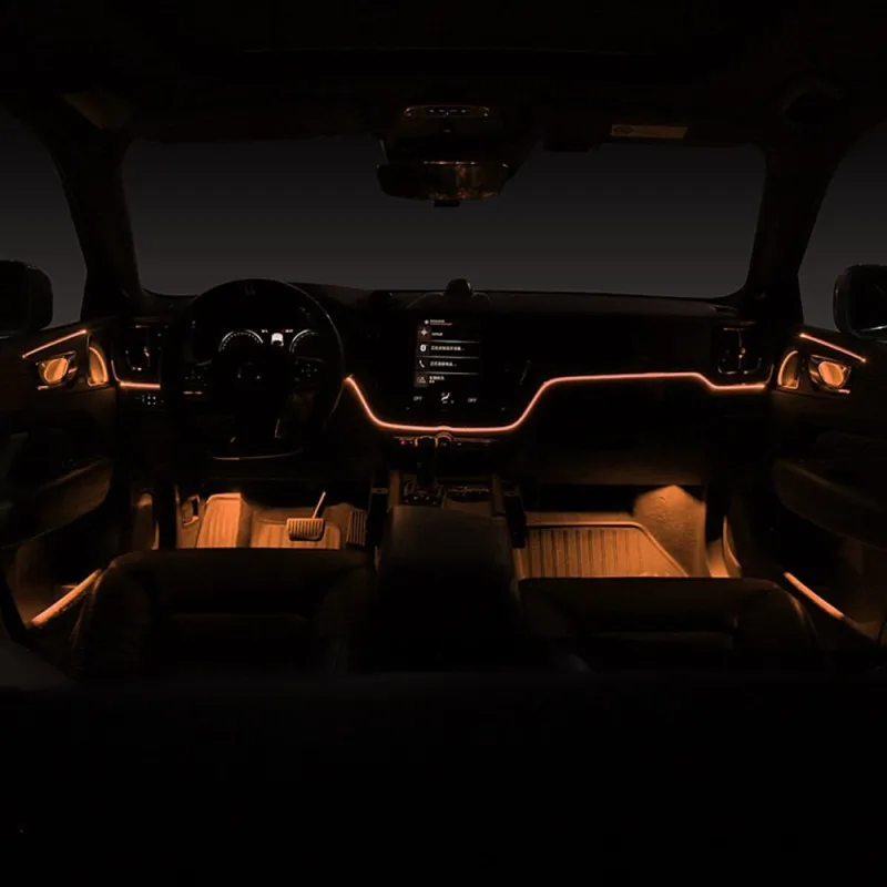 Banda decorativa auto LED 3 metri, pentru interior