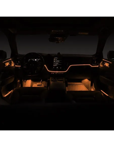 Banda decorativa auto LED 3 metri, pentru interior