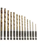 Set 13 burghie extel prindere hexagonala otel 1.5-6.5 mm