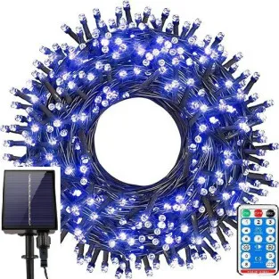Instalatie solara sir 300 LED cu panou solar si controle,lungime 30 metri 2