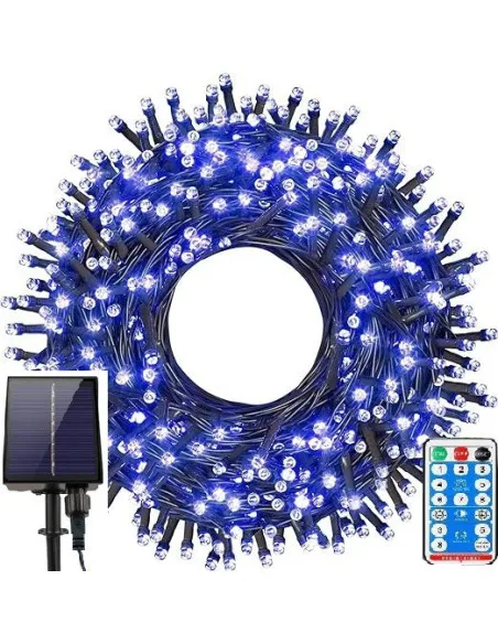 Instalatie solara sir 300 LED cu panou solar si controle,lungime 30 metri