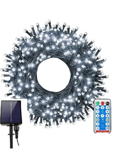 Instalatie solara sir 300 LED cu panou solar si controle,lungime 30 metri