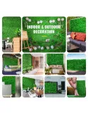 Set 5 x Gard artificial cu frunze din Cisimir 40 x 60cm