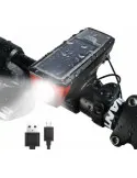 Far cu incarcare solara si claxon pentru