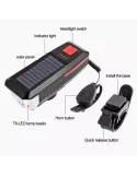 Far cu incarcare solara si claxon pentru