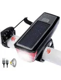Far cu incarcare solara si claxon pentru
