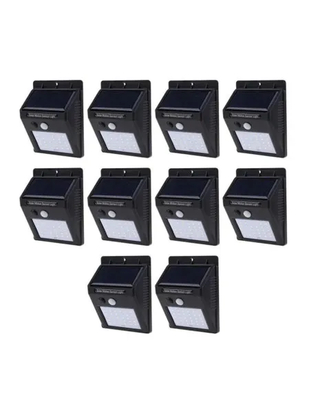 Set 10 Lampi Solare, portabile, cu senzor, 30 LED