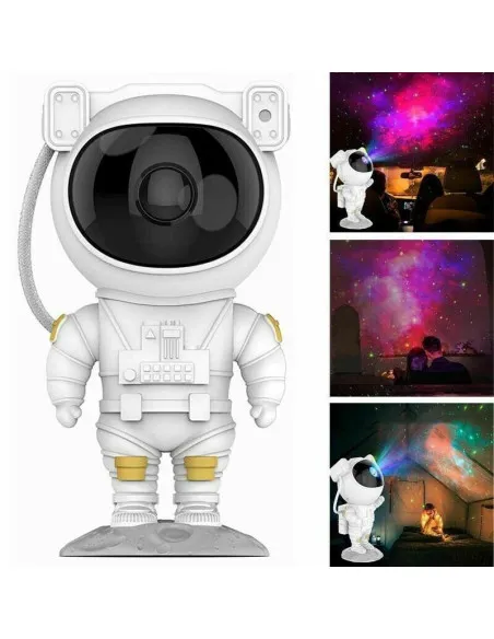 Proiector Astronaut Spațial LED & Laser RGB – Proiecție Stele și Nebuloase