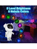 Proiector Astronaut Spațial LED & Laser RGB – Proiecție Stele și Nebuloase