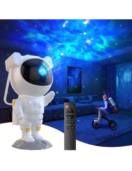 Proiector Astronaut Spațial LED & Laser RGB – Proiecție Stele și Nebuloase