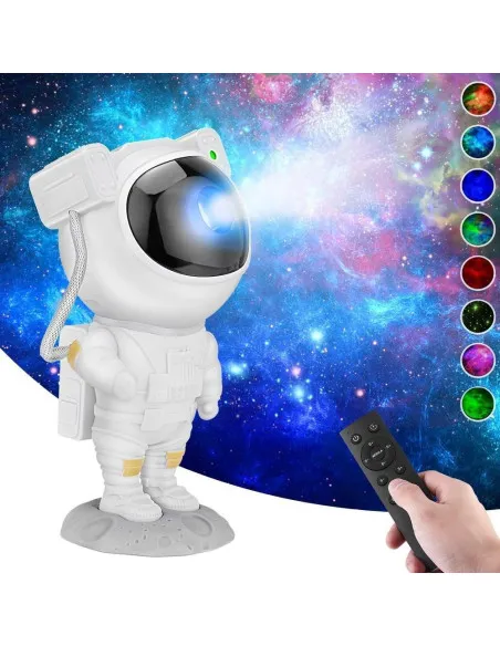 Proiector Astronaut Spațial LED & Laser RGB – Proiecție Stele și Nebuloase