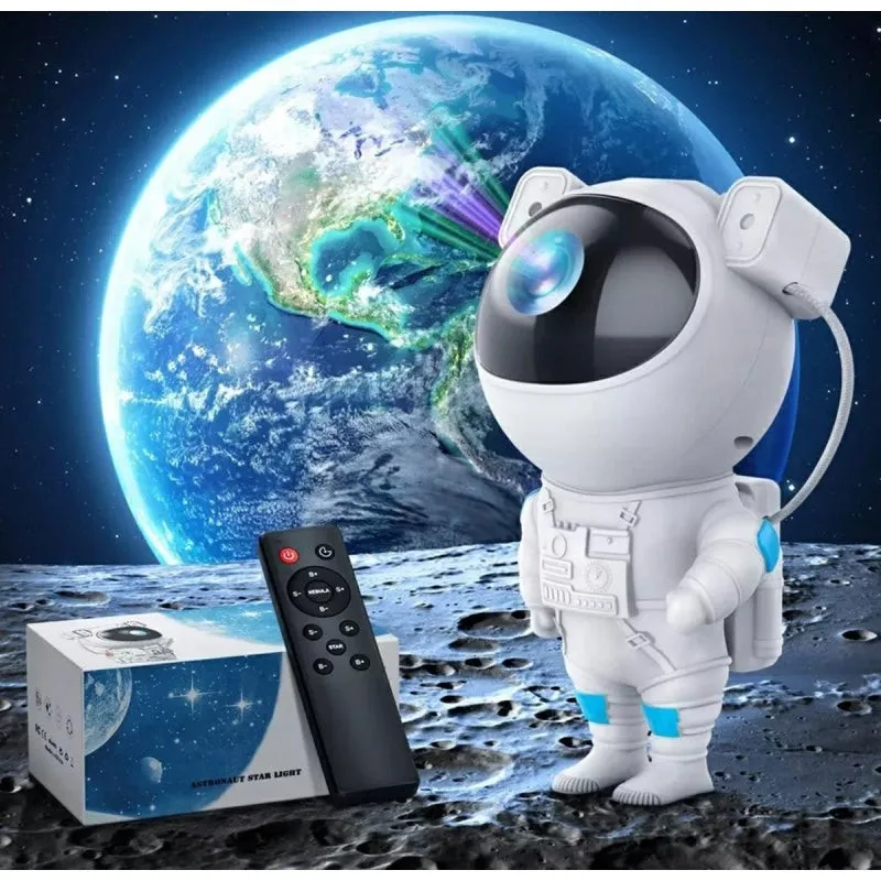 Proiector Astronaut Spațial LED & Laser RGB – Proiecție Stele și Nebuloase