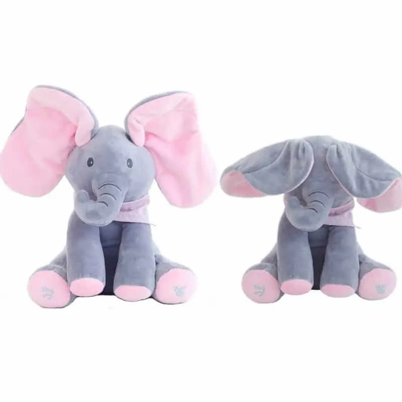 Elefant interactiv Peek-a-Boo din pluș