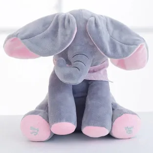 Elefant interactiv Peek-a-Boo din pluș 2